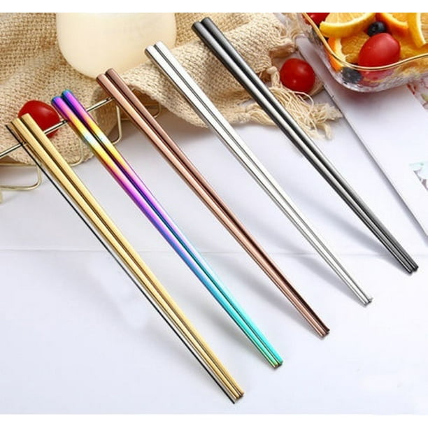 Stainless Steel Metal Chopsticks Silver Chop Stick Chinese Food Tableware S Stainless Steel Metal Chopsticks Silver Chop Stick Chinese Food Tableware S